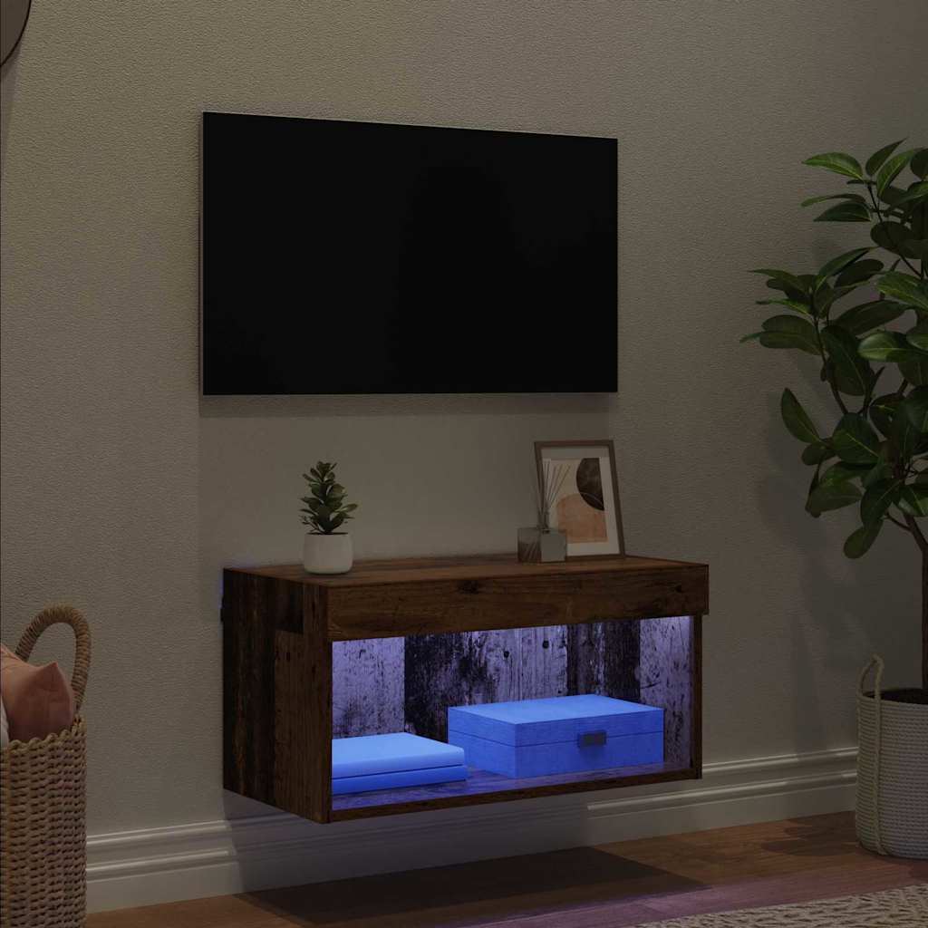 Set mobile TV con led Legno vecchio Legno multistrato