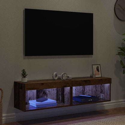 Set mobile TV con led Legno vecchio Legno multistrato