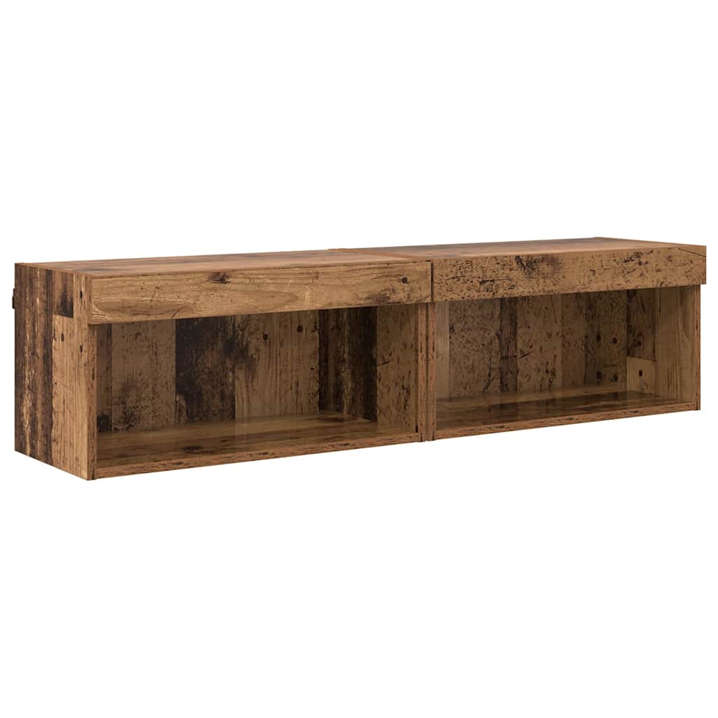Set mobile TV con led Legno vecchio Legno multistrato