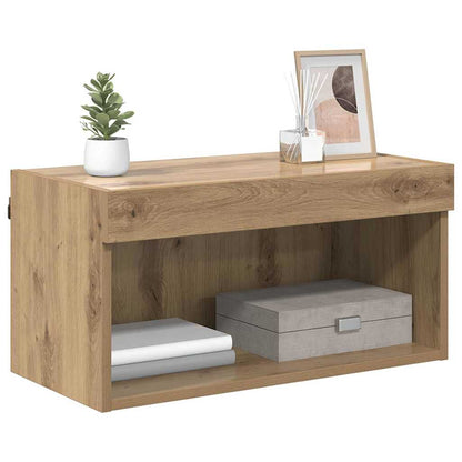 Set mobile TV con led Rovere artigianale Legno multistrato