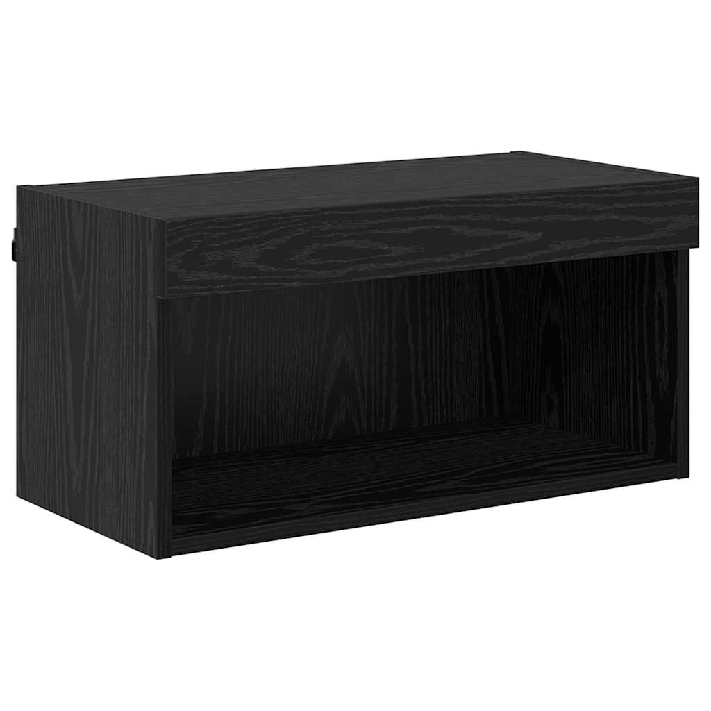Set mobile TV con led Rovere Nero Legno multistrato
