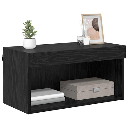 Set mobile TV con led Rovere Nero Legno multistrato