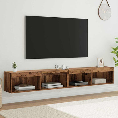 Set mobile TV con led Legno vecchio Legno multistrato