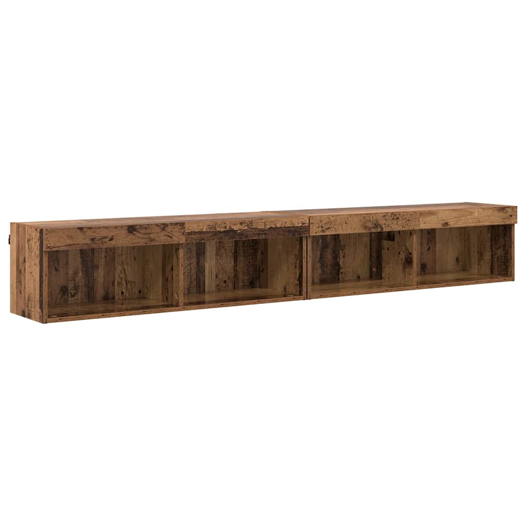 Set mobile TV con led Legno vecchio Legno multistrato
