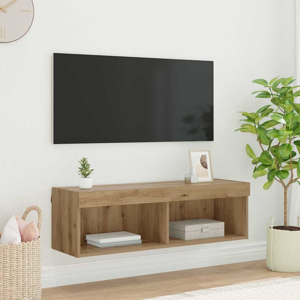 Mobile TV da parete Panama Rovere artigianale 100 x 30 x 30 cm