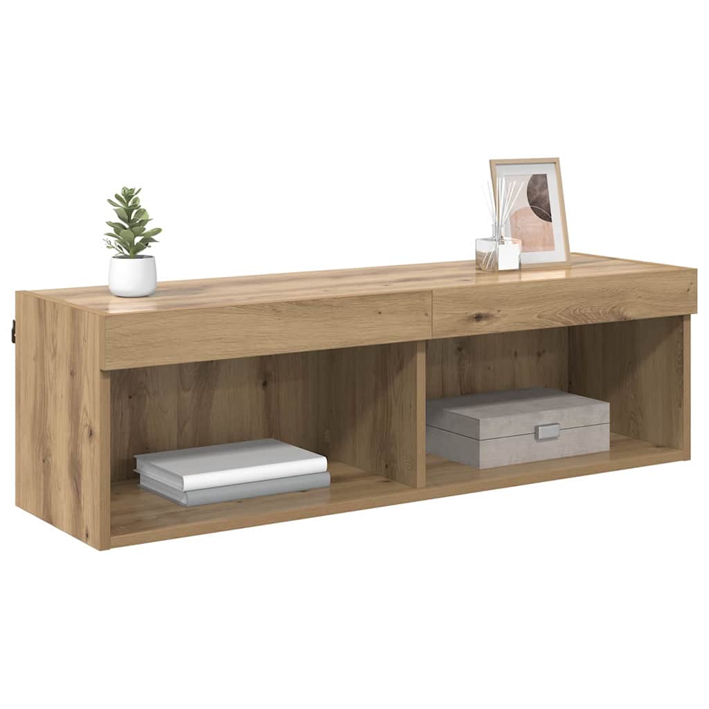 Mobile TV da parete Panama Rovere artigianale 100 x 30 x 30 cm
