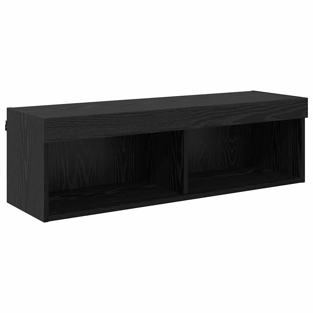 Mobile TV da parete Panama Rovere Nero 100 x 30 x 30 cm
