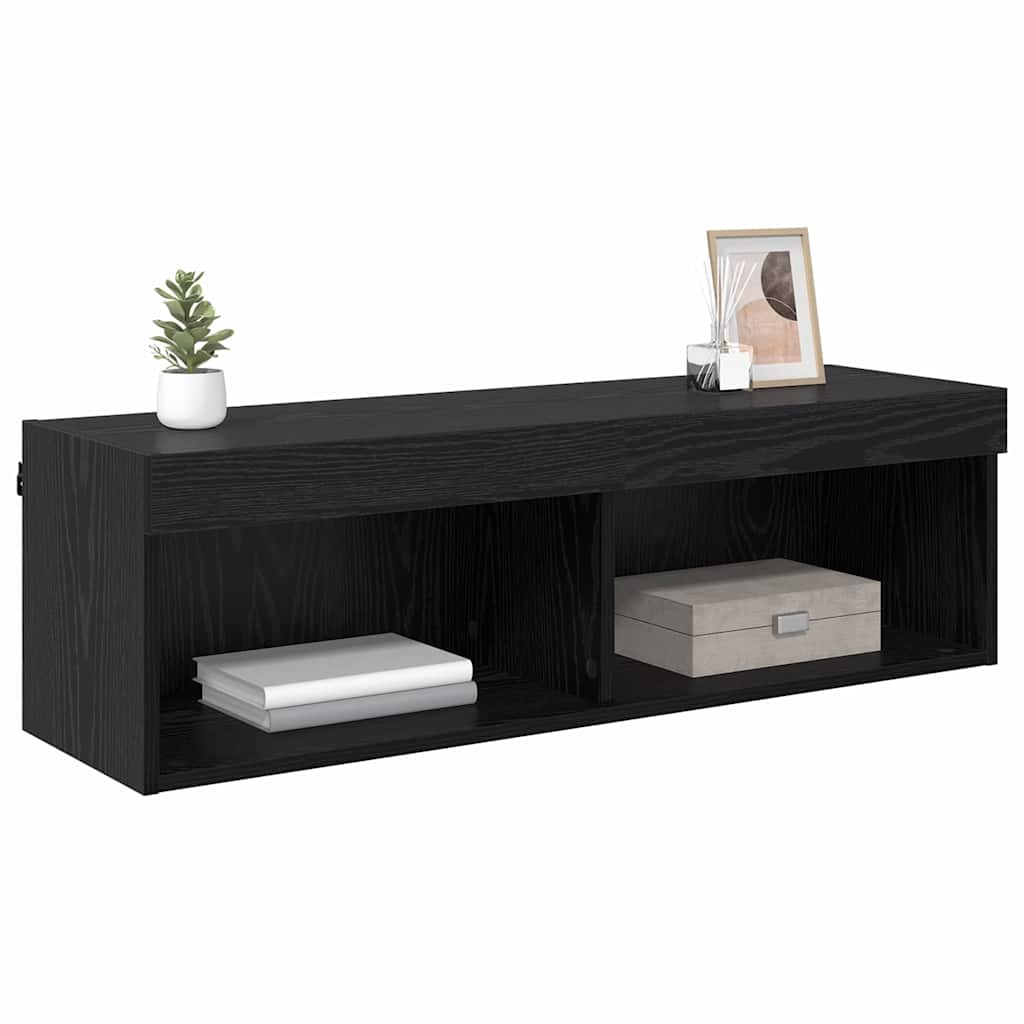 Mobile TV da parete Panama Rovere Nero 100 x 30 x 30 cm