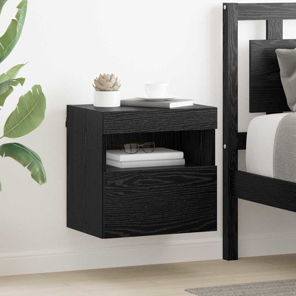 Mobile TV da parete Rovere Nero 40 x 30 x 40 cm