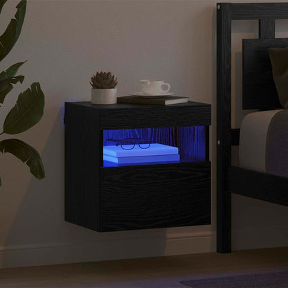 Mobile TV da parete Rovere Nero 40 x 30 x 40 cm