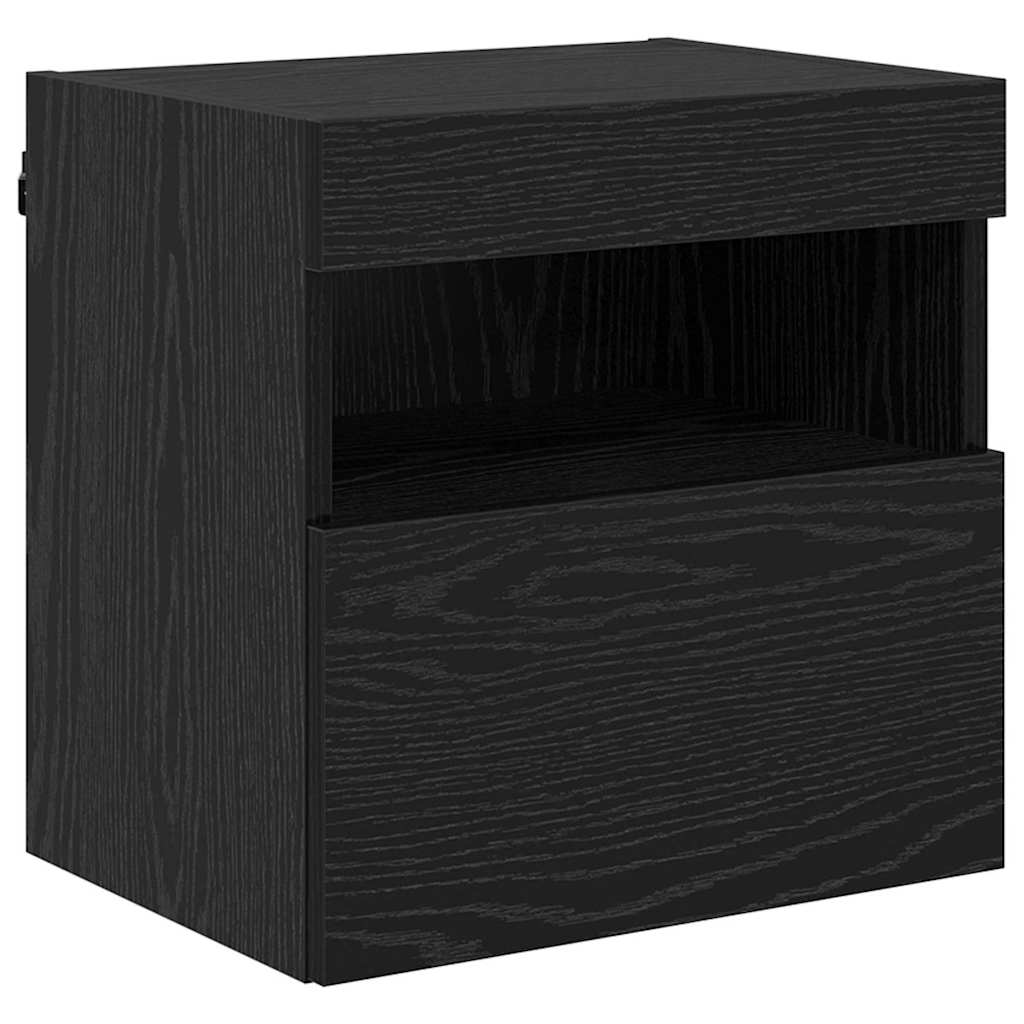 Mobile TV da parete Rovere Nero 40 x 30 x 40 cm