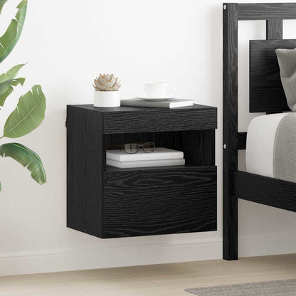 Mobiletti TV da Parete 2 pcs Rovere Nero 40 x 30 x 40 cm