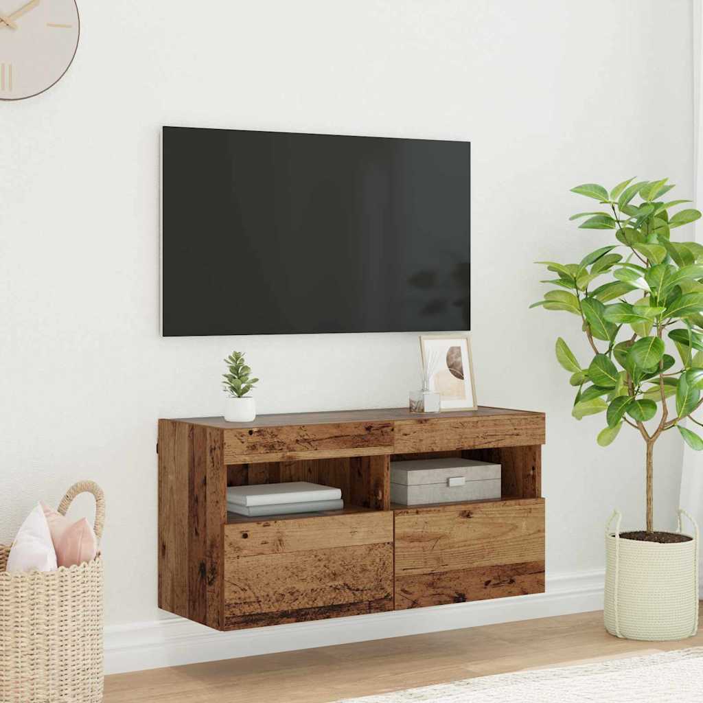 Mobile TV da parete Legno vecchio 80 x 30 x 40 cm