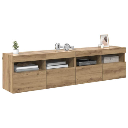 Mobiletti TV da Parete 2 pcs Rovere artigianale 80 x 30 x 40 cm