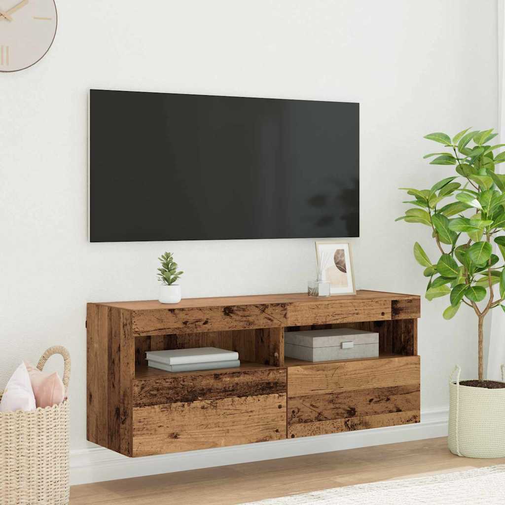 Mobile TV da parete Legno vecchio 100 x 30 x 40 cm