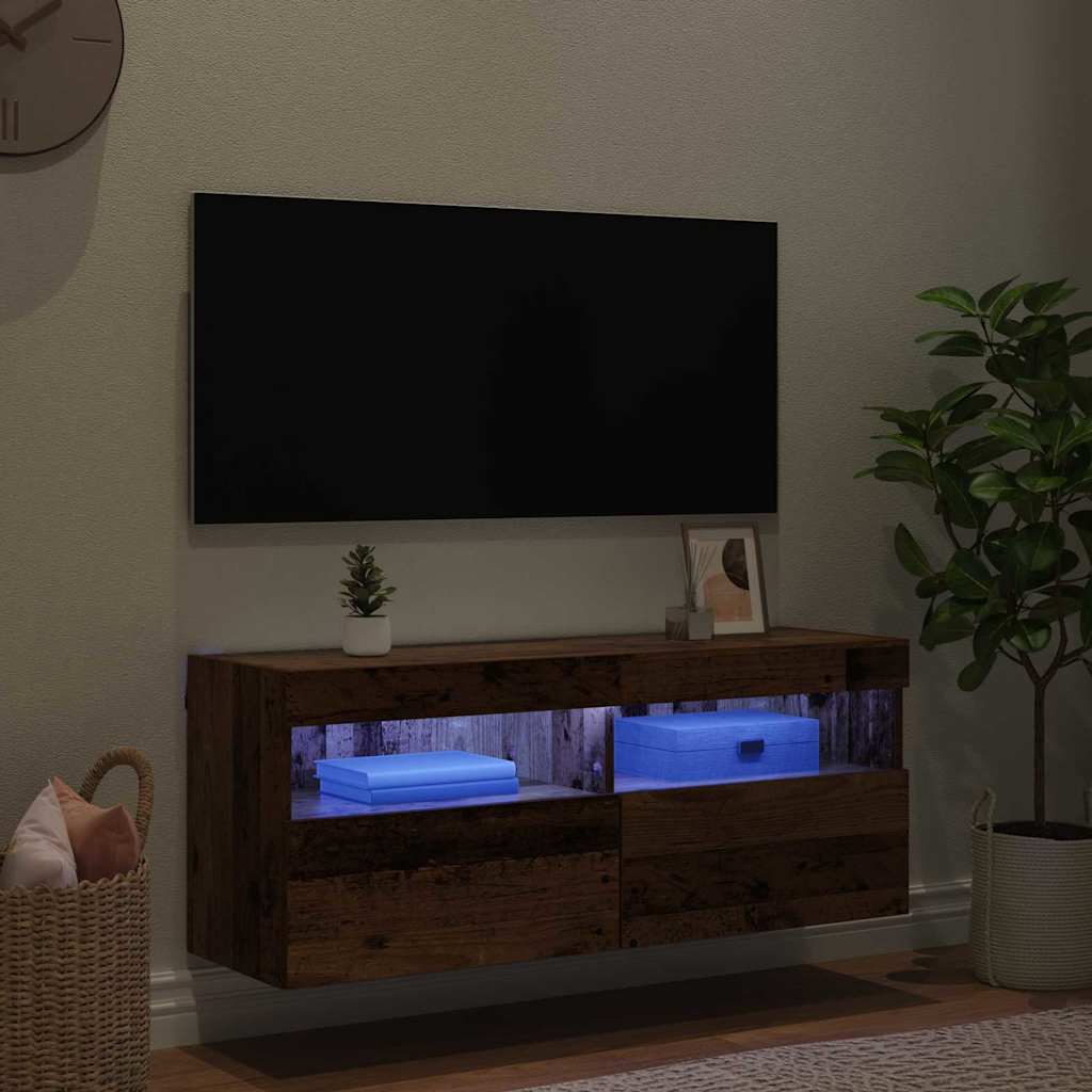 Mobile TV da parete Legno vecchio 100 x 30 x 40 cm