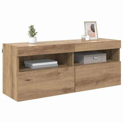 Mobile TV da parete Rovere artigianale 100 x 30 x 40 cm