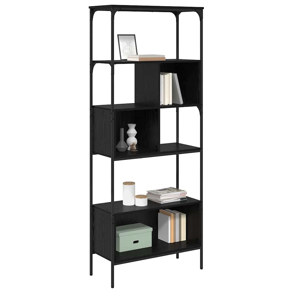Libreria Rovere Nero 76 x 33 x 188,5 cm Legno multistrato