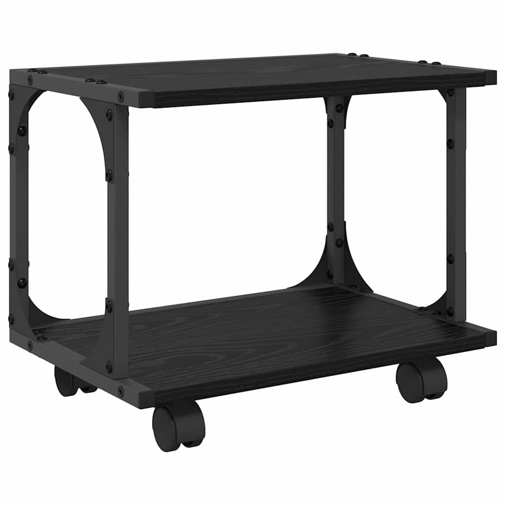 Supporto per Stampante Rovere Nero 41 x 28 x 33.5 cm