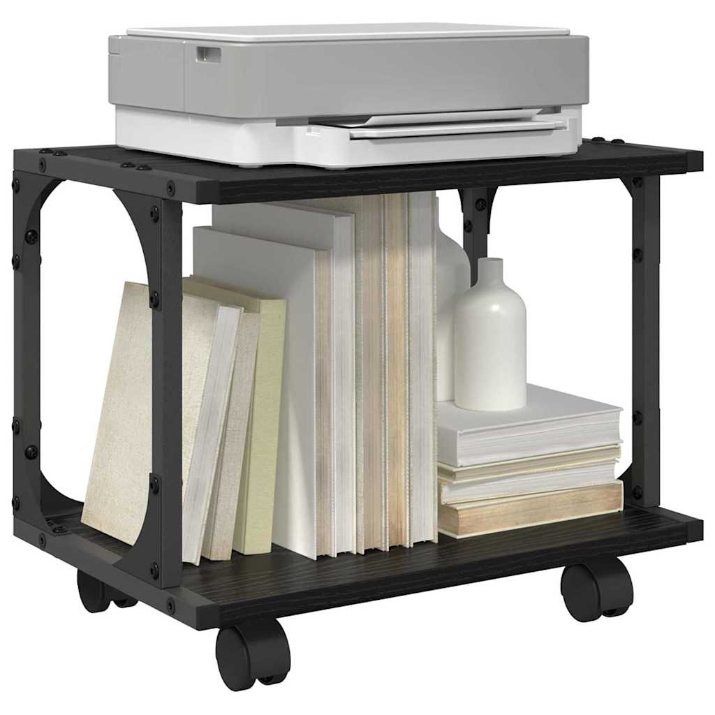 Supporto per Stampante Rovere Nero 41 x 28 x 33.5 cm