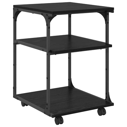 Supporto per Stampante Rovere Nero 43 x 48 x 64 cm