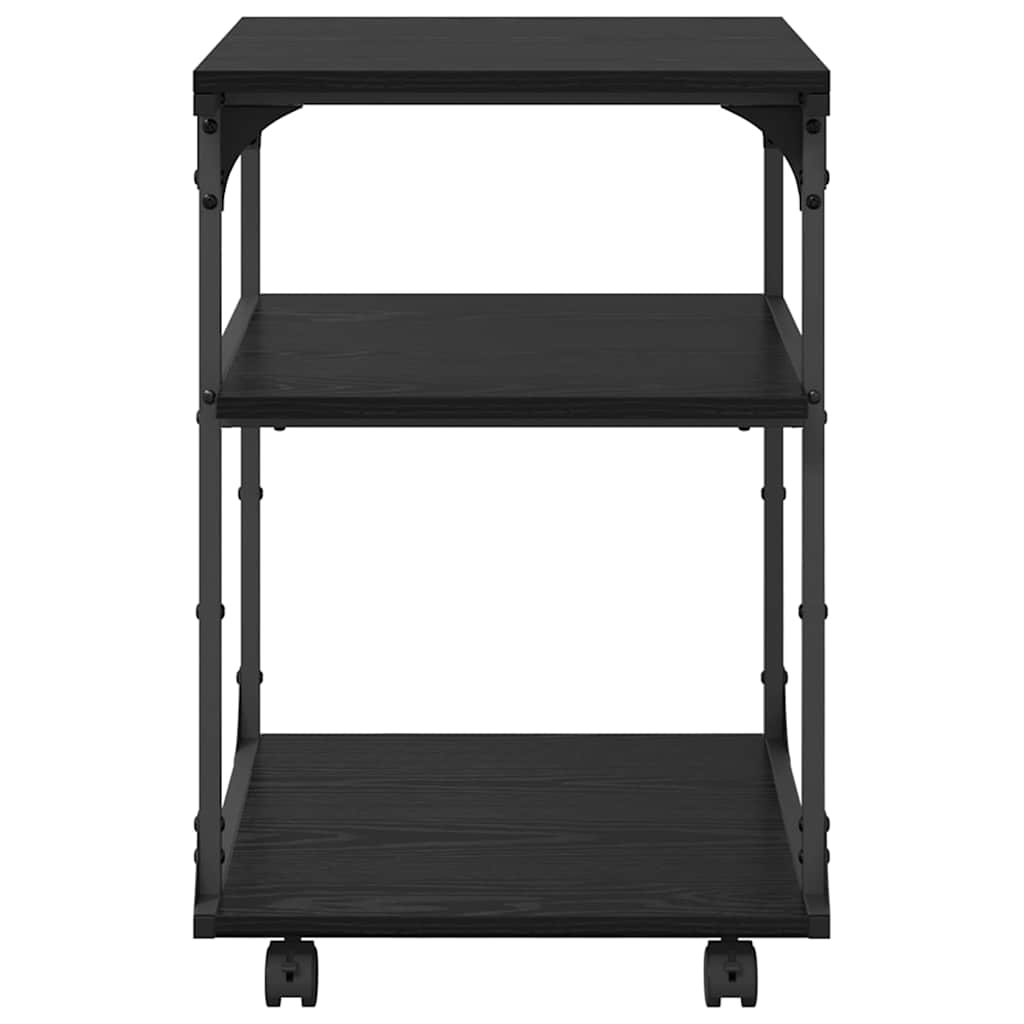 Supporto per Stampante Rovere Nero 43 x 48 x 64 cm