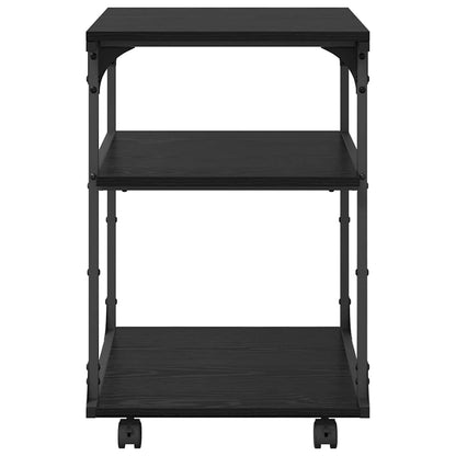 Supporto per Stampante Rovere Nero 43 x 48 x 64 cm