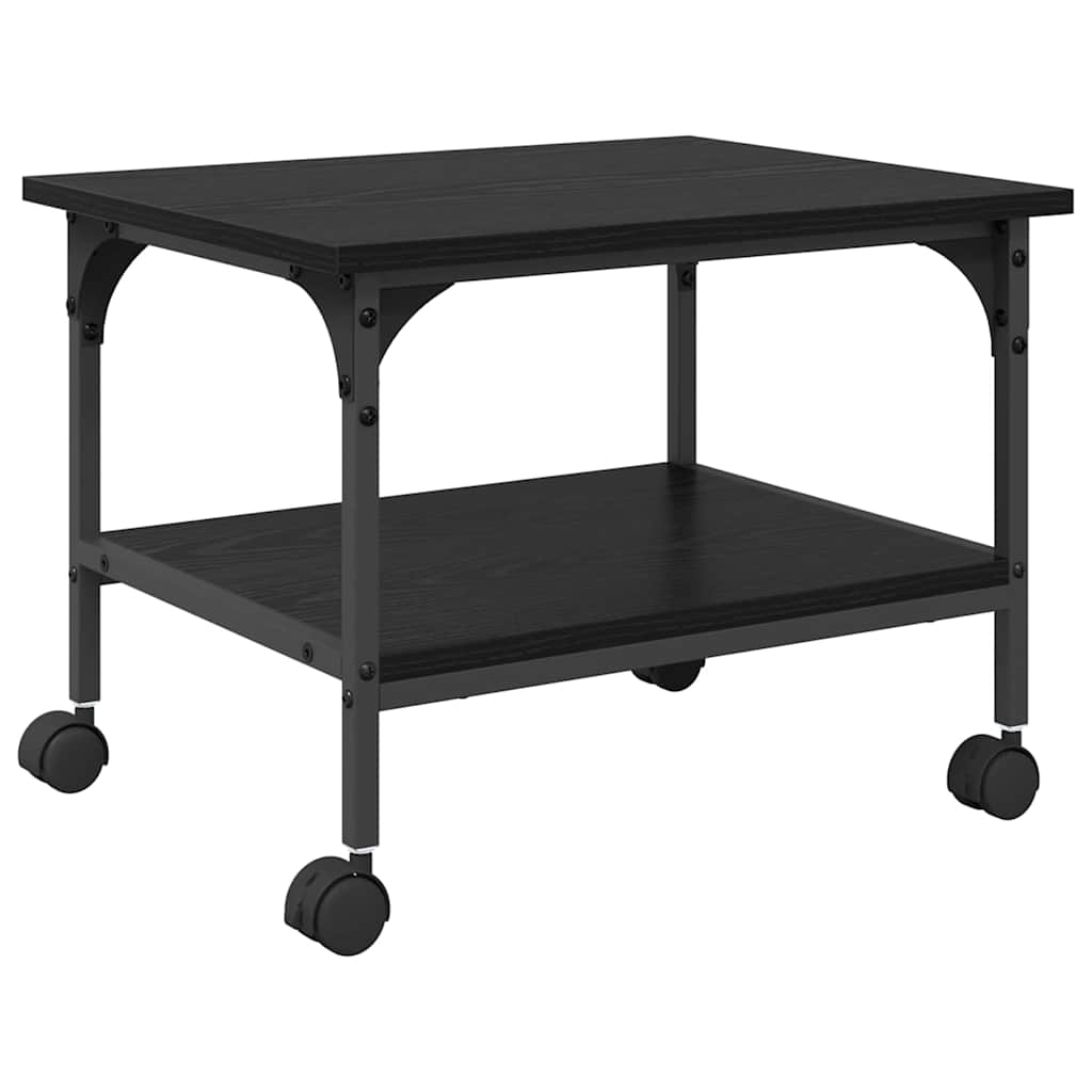 Supporto per Stampante Rovere Nero 50 x 40 x 38 cm