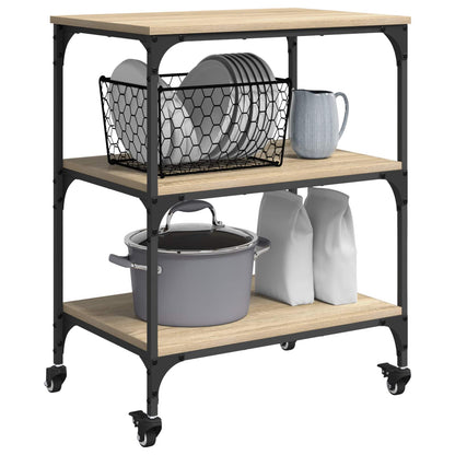 Carrello da Cucina Rovere Sonoma 60 x 41 x 76 cm