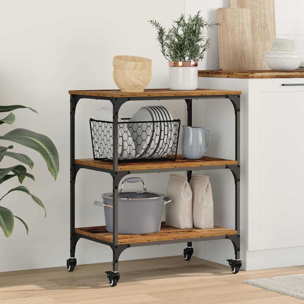 Carrello da Cucina Legno vecchio 60 x 41 x 76 cm