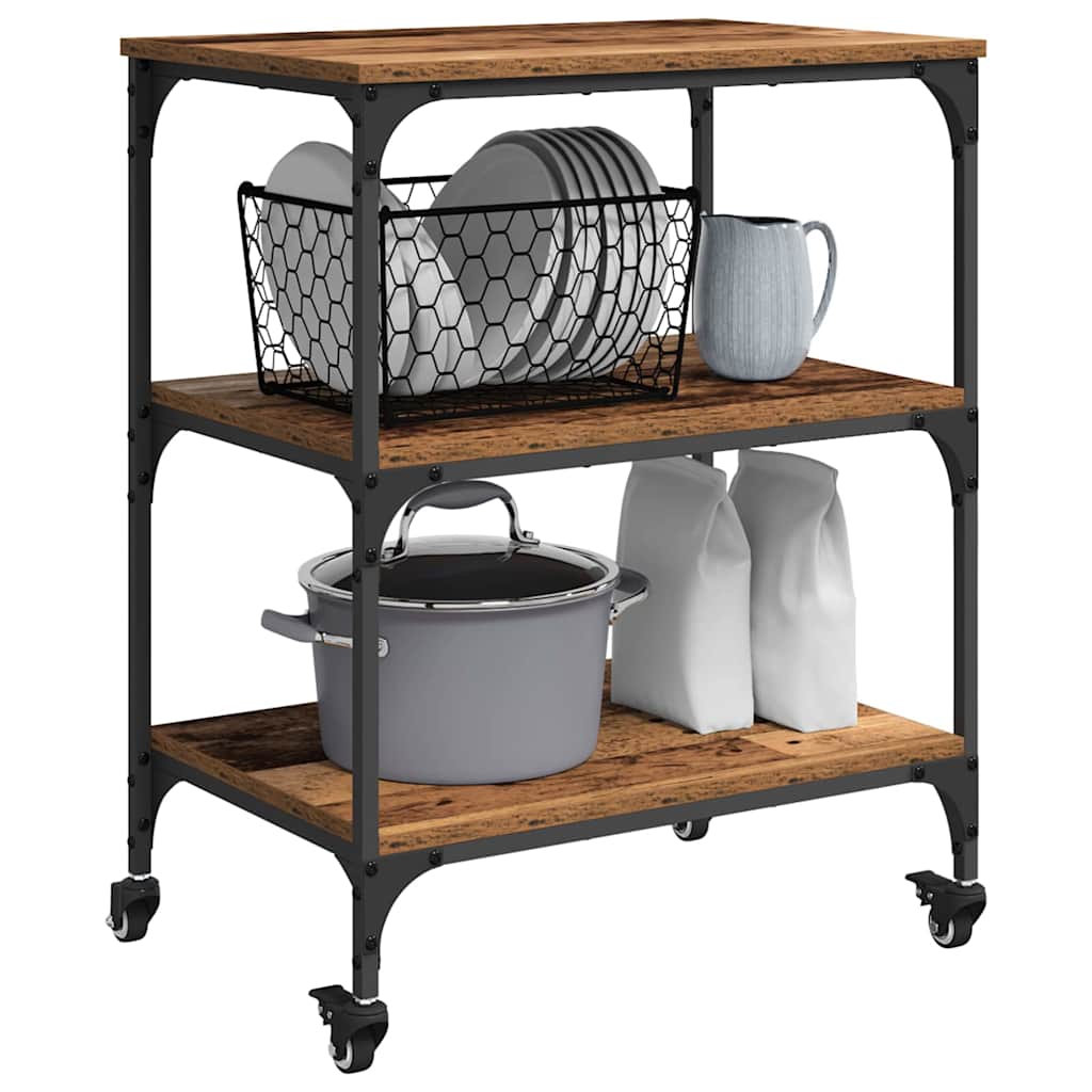 Carrello da Cucina Legno vecchio 60 x 41 x 76 cm