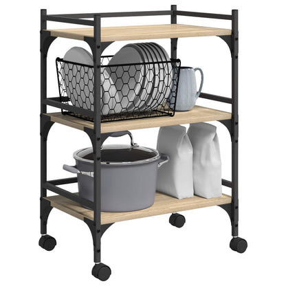 Carrello da Cucina Rovere Sonoma 50 x 35 x 75,5 cm