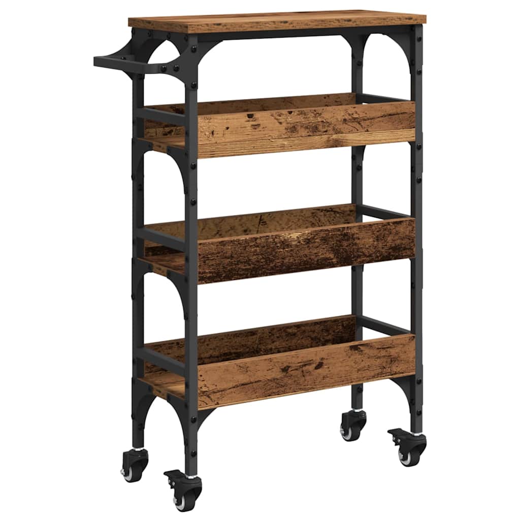 Carrello da Cucina Legno vecchio 53 x 20 x 76 cm