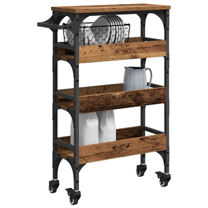 Carrello da Cucina Legno vecchio 53 x 20 x 76 cm