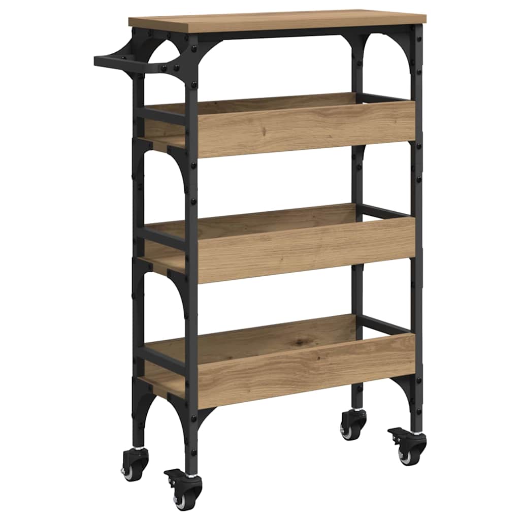Carrello da Cucina Rovere artigianale 53 x 20 x 76 cm
