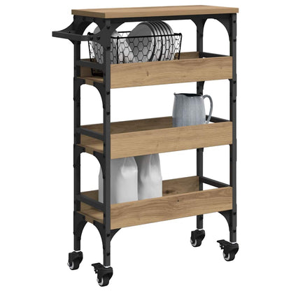 Carrello da Cucina Rovere artigianale 53 x 20 x 76 cm