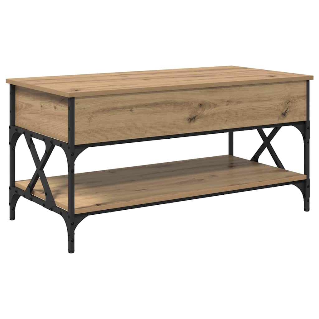 Tavolino da salotto Rovere artigianale 100 x 50 x 50 cm