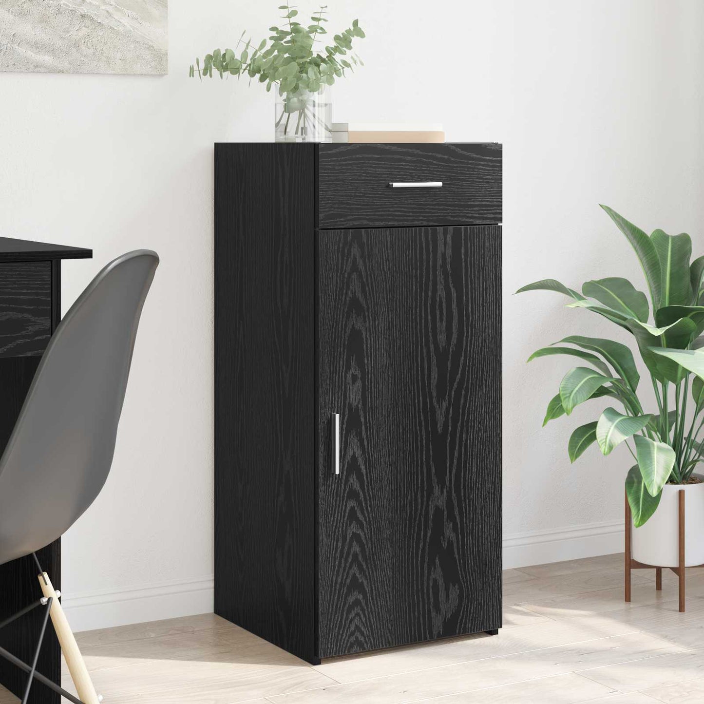 Credenza Rovere Nero 42,5 x 40 x 93 cm Legno multistrato