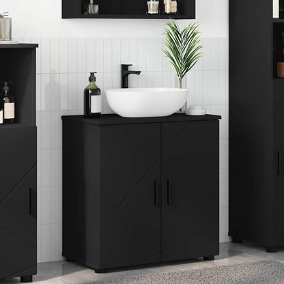 Mobile da Bagno con archiviazione Nero 61 x 35 x 64 cm