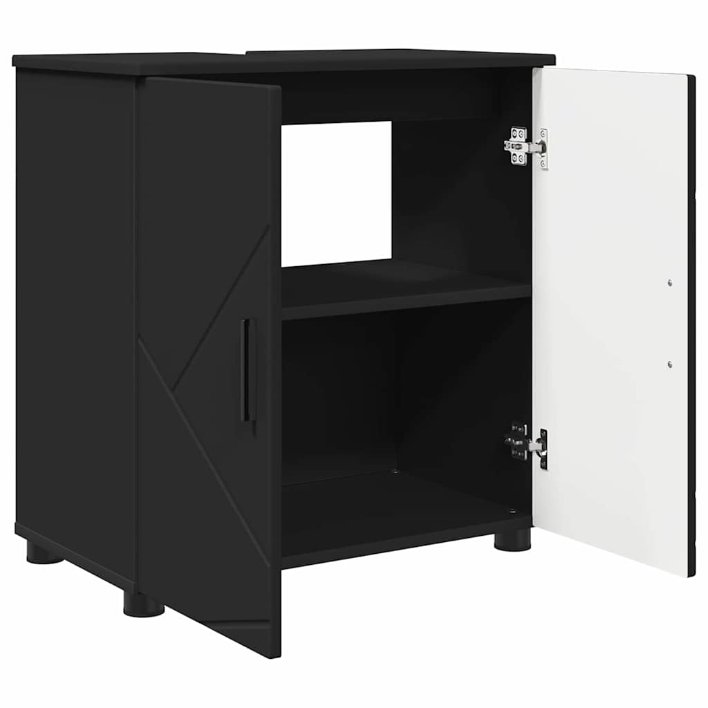 Mobile da Bagno con archiviazione Nero 61 x 35 x 64 cm