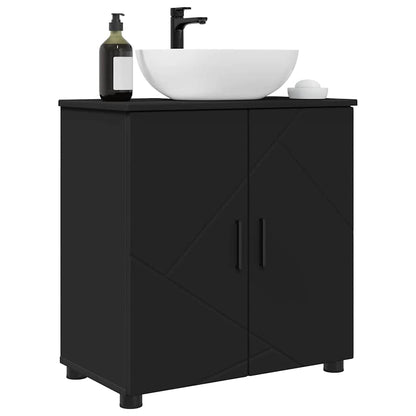 Mobile da Bagno con archiviazione Nero 61 x 35 x 64 cm