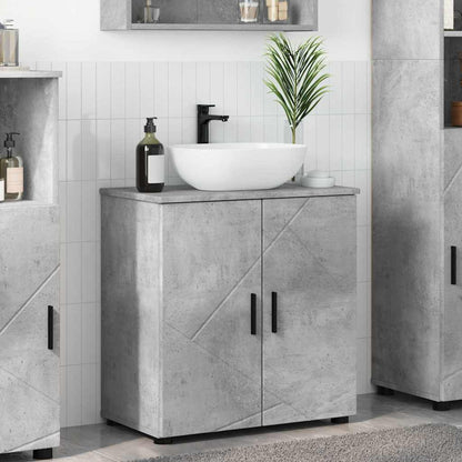 Mobile da Bagno con porta Grigio cemento 61 x 35 x 64 cm
