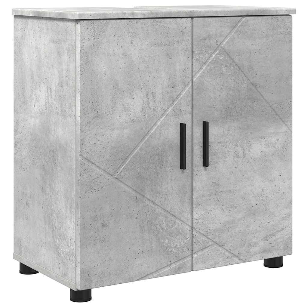 Mobile da Bagno con porta Grigio cemento 61 x 35 x 64 cm