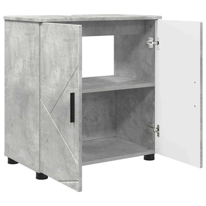 Mobile da Bagno con porta Grigio cemento 61 x 35 x 64 cm