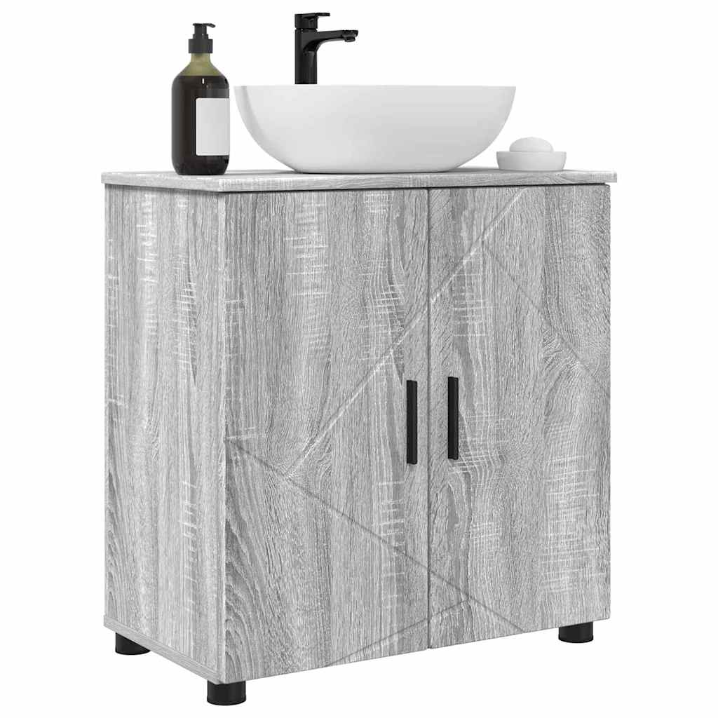 Mobile da Bagno con archiviazione Grigio Sonoma 61 x 35 x 64 cm