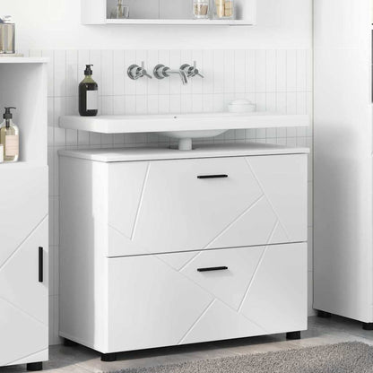 Mobile da Bagno con cassetto con porta Bianco 76,5 x 35 x 64 cm