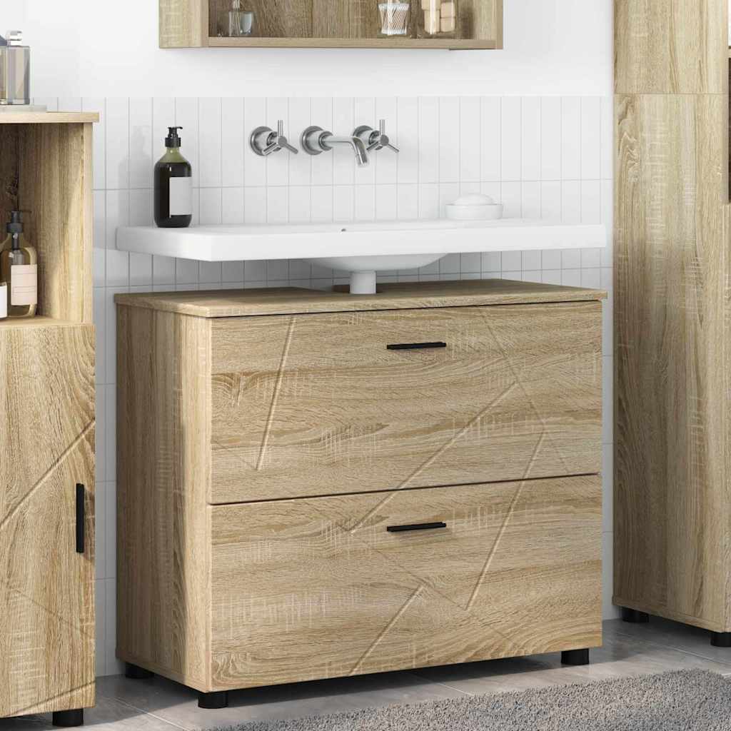 Mobile da Bagno con cassetto Rovere Sonoma 76,5 x 35 x 64 cm
