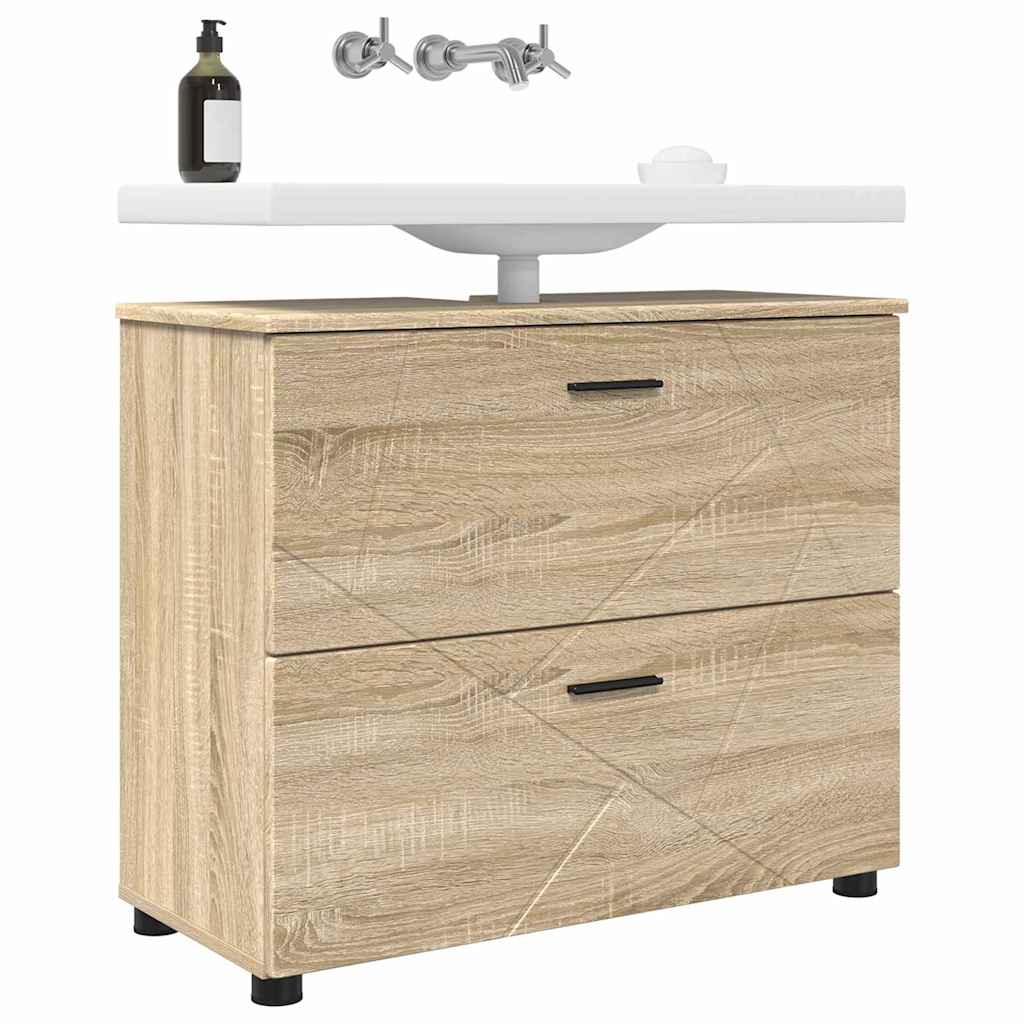 Mobile da Bagno con cassetto Rovere Sonoma 76,5 x 35 x 64 cm