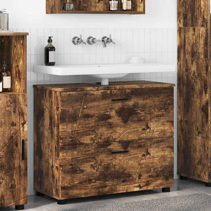 Mobile da Bagno con cassetto Rovere fumÃ© 76,5 x 35 x 64 cm