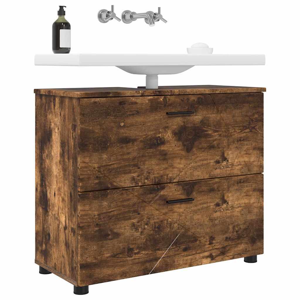 Mobile da Bagno con cassetto Rovere fumÃ© 76,5 x 35 x 64 cm